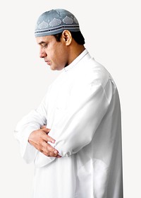 Muslim man isolated image on white