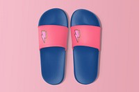 Navy blue & pink sandals