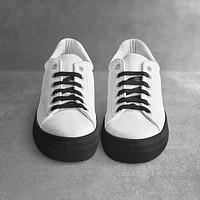 Off-white canvas sneakers, street fashion