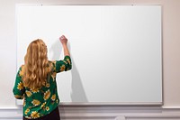 Classroom white board with blank space