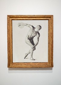 Jan Veth's Greek statue painting framed on a wall. Remixed by rawpixel.