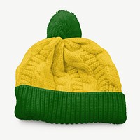 Beanie wool hat mockup, headwear apparel psd