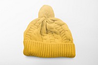 Beanie wool hat mockup, headwear apparel psd