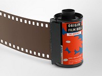 35mm camera film  mockup psd