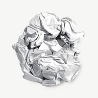 Crumbled paper isolated object psd