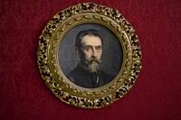 Portrait of William E. Norton framed on a wall. Remixed by rawpixel.