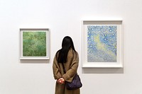 Claude Monet's famous artworks framed on a wall. Remixed by rawpixel.