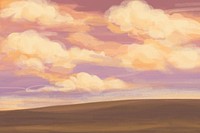 Cloud sunset, painting  background illustration