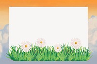 Daisy gradient frame background, illustration painting 