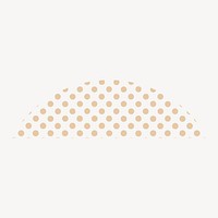 Dotted semi-circle shape vector