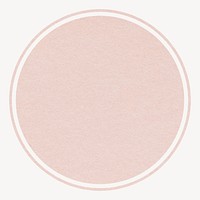 Pink circle badge, geometric shape psd