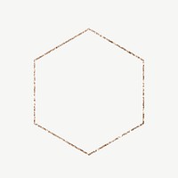 Sparkly hexagon shape psd