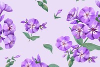 Watercolor purple phlox flower background