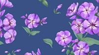 Watercolor purple phlox desktop wallpaper