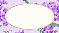 Purple phlox frame desktop wallpaper, oval shape