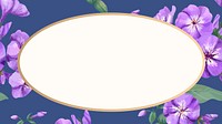 Purple phlox frame desktop wallpaper, oval shape