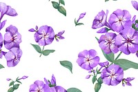 Watercolor purple phlox flower background