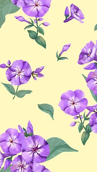 Watercolor purple phlox mobile wallpaper