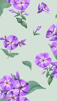 Watercolor purple phlox mobile wallpaper