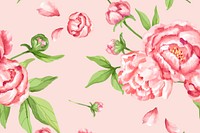 Watercolor carnation flower background