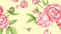 Watercolor carnation desktop wallpaper