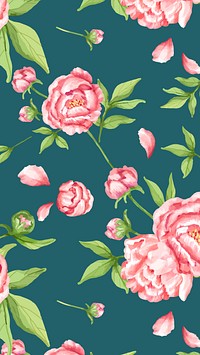 Watercolor pink peony mobile wallpaper