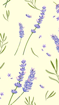 Watercolor lavender mobile wallpaper