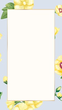 Yellow hollyhocks frame mobile wallpaper