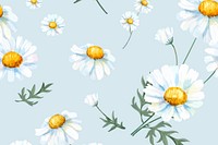 Watercolor chamomile flower background