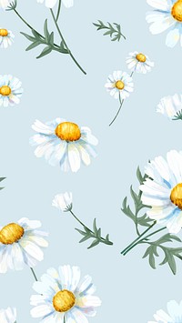 Watercolor chamomile mobile wallpaper