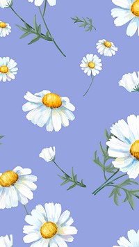 Watercolor chamomile mobile wallpaper