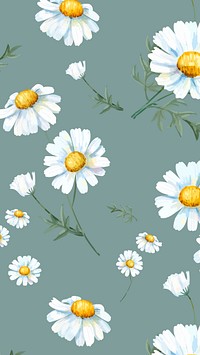 Watercolor chamomile mobile wallpaper