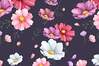 Watercolor pink flower flower background