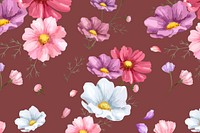 Watercolor pink flower flower background