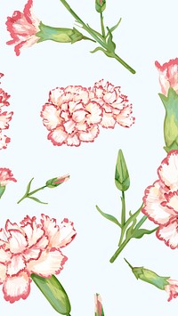 Watercolor carnation mobile wallpaper