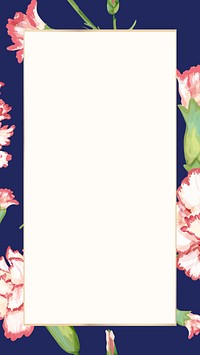 Carnation flower frame mobile wallpaper