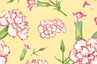 Watercolor carnation flower background