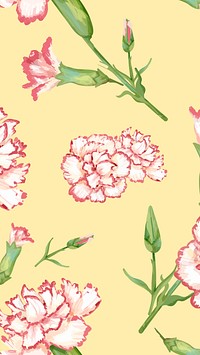 Watercolor carnation mobile wallpaper