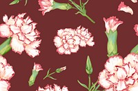 Watercolor carnation flower background