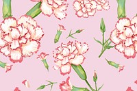 Watercolor carnation flower background