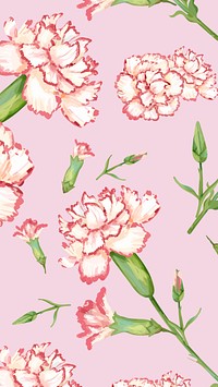 Watercolor carnation mobile wallpaper