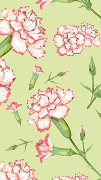 Watercolor carnation mobile wallpaper