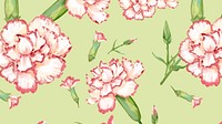 Watercolor carnation desktop wallpaper