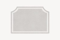 Textured gray badge vector