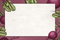 Beetroot frame beige background