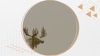 Aesthetic moose frame desktop wallpaper, circle shape design