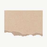 Rectangular craft paper element, brown scrap notepaper psd