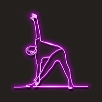 Neon purple man vector illustration