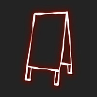 Neon red sign vector illustration