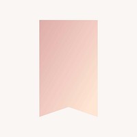 Pink and orange bookmark badge, gradient design  badge collage element vector
